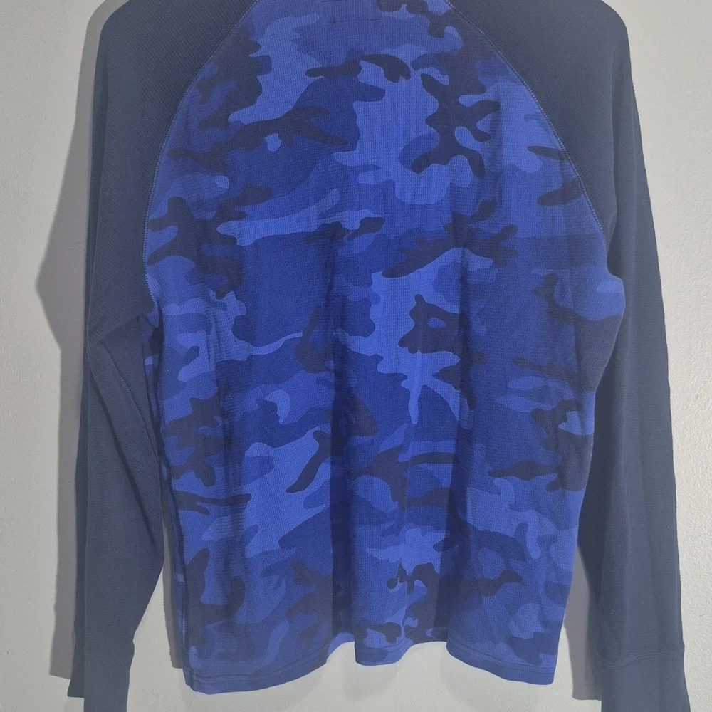 Polo Ralph Lauren Blue Camo Long Sleeve Shirt Sz L